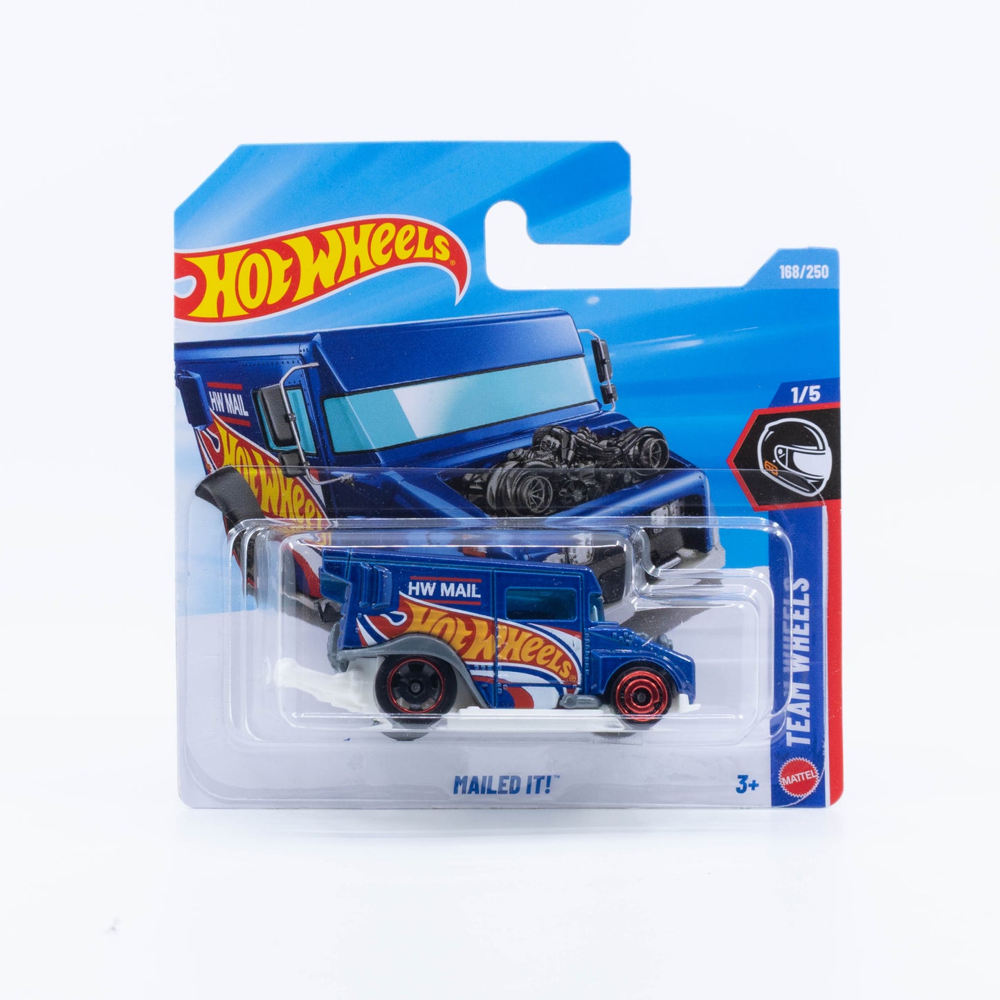 Hot Wheels Mailed It! drag racing mail delivery truck in blue Hot Wheels livery from the 2026 Basic Line.