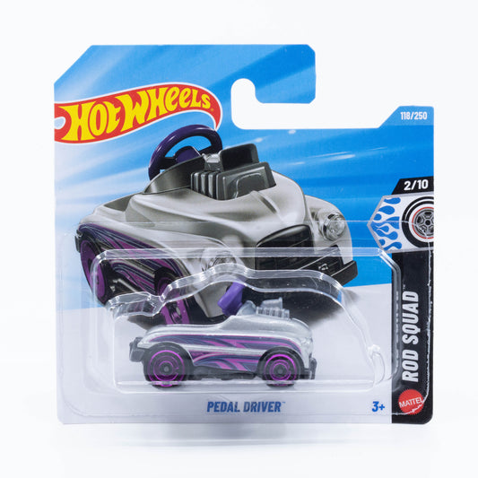 Hot Wheels 1:64 Pedal Driver silver purple graphics 2026 mainline diecast car