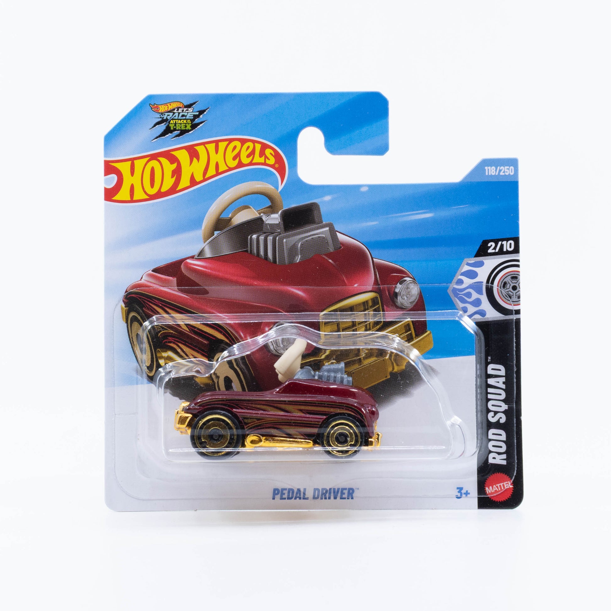 Hot Wheels Pedal Driver in red.