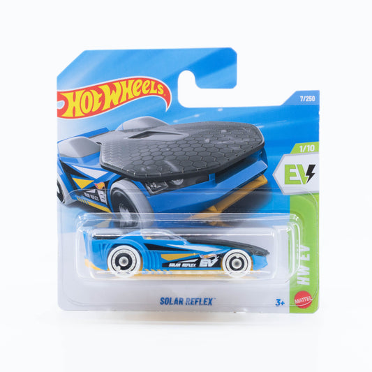 Hot Wheels 1:64 Solar Reflex baby blue EV-inspired Hot Wheels original fantasy car.