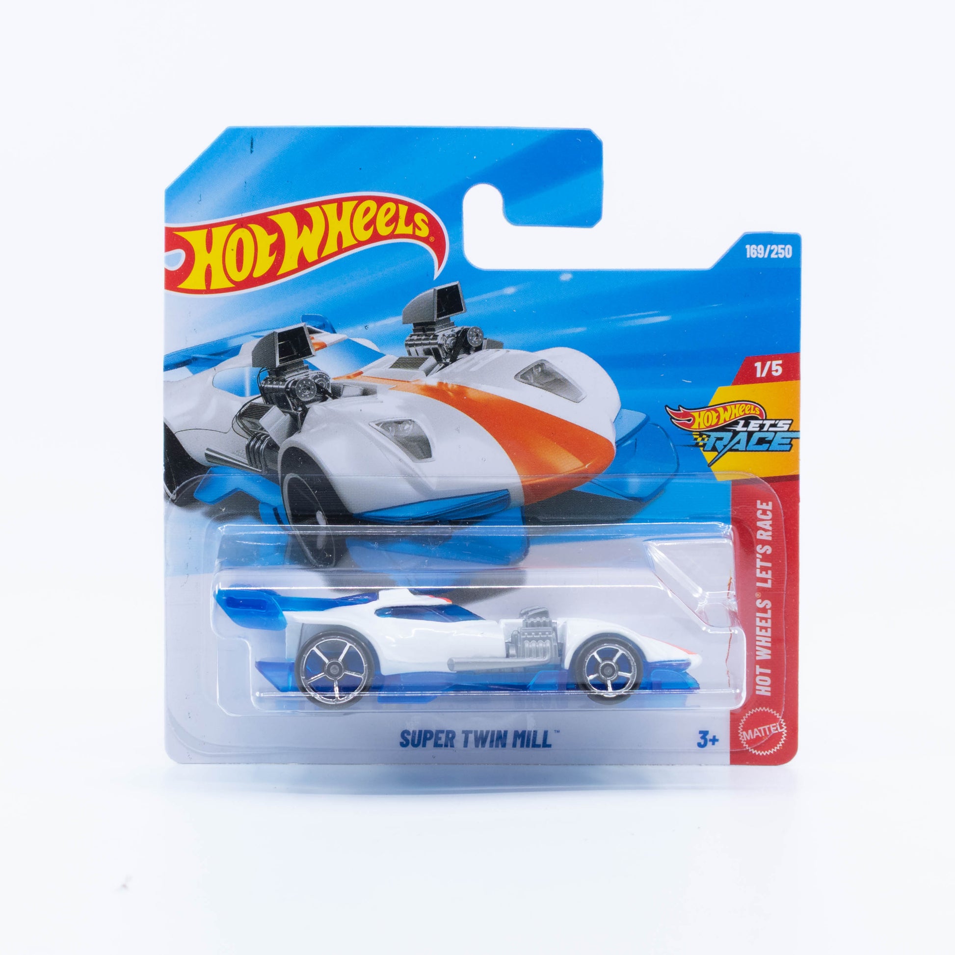 Hot Wheels Super Twin Mill in white from the Let's Race animated series.