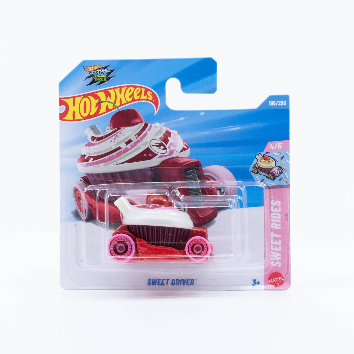 Hot Wheels Sweet Driver cupcake-inspired Treasure Hunt with Hot Wheels logo side strakes.