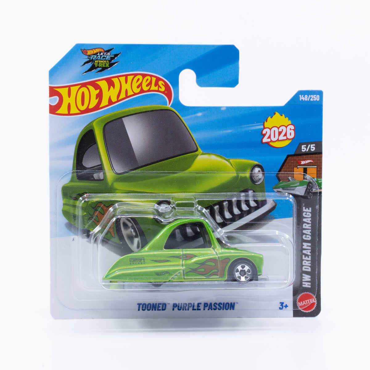 Hot Wheels Tooned Purple Passion new model with exaggerated custom-car proportions in 1:64 scale.