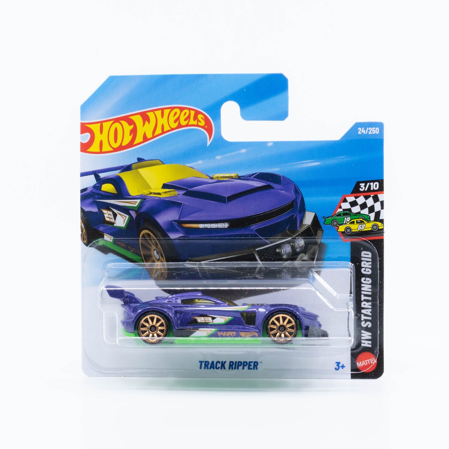 Hot Wheels 1:64 Track Ripper purple futuristic racing livery muscle and GT inspired fantasy car.