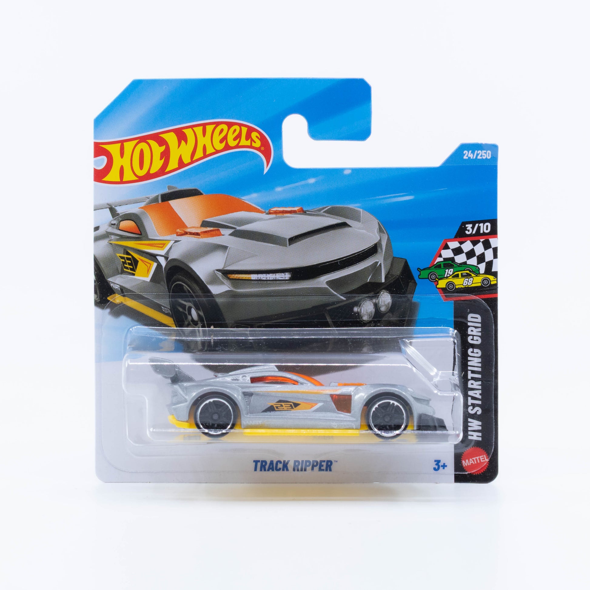 Hot Wheels Track Ripper in light gray with yellow accents from the 2026 Basic Line.