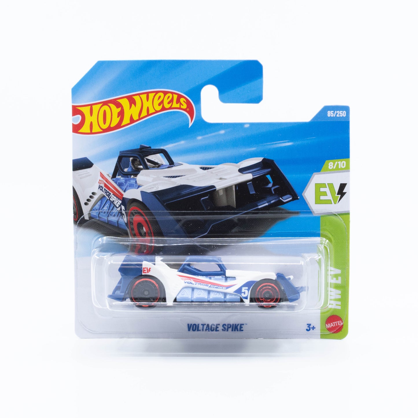 Hot Wheels 2026 Basic Voltage Spike white electric open-wheel futuristic race car 1:64