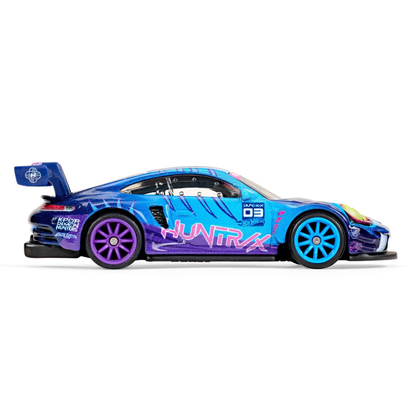 Hot Wheels KPop Demon Hunters Porsche 911 GT3 R SDCC 2026 featuring Derpy.