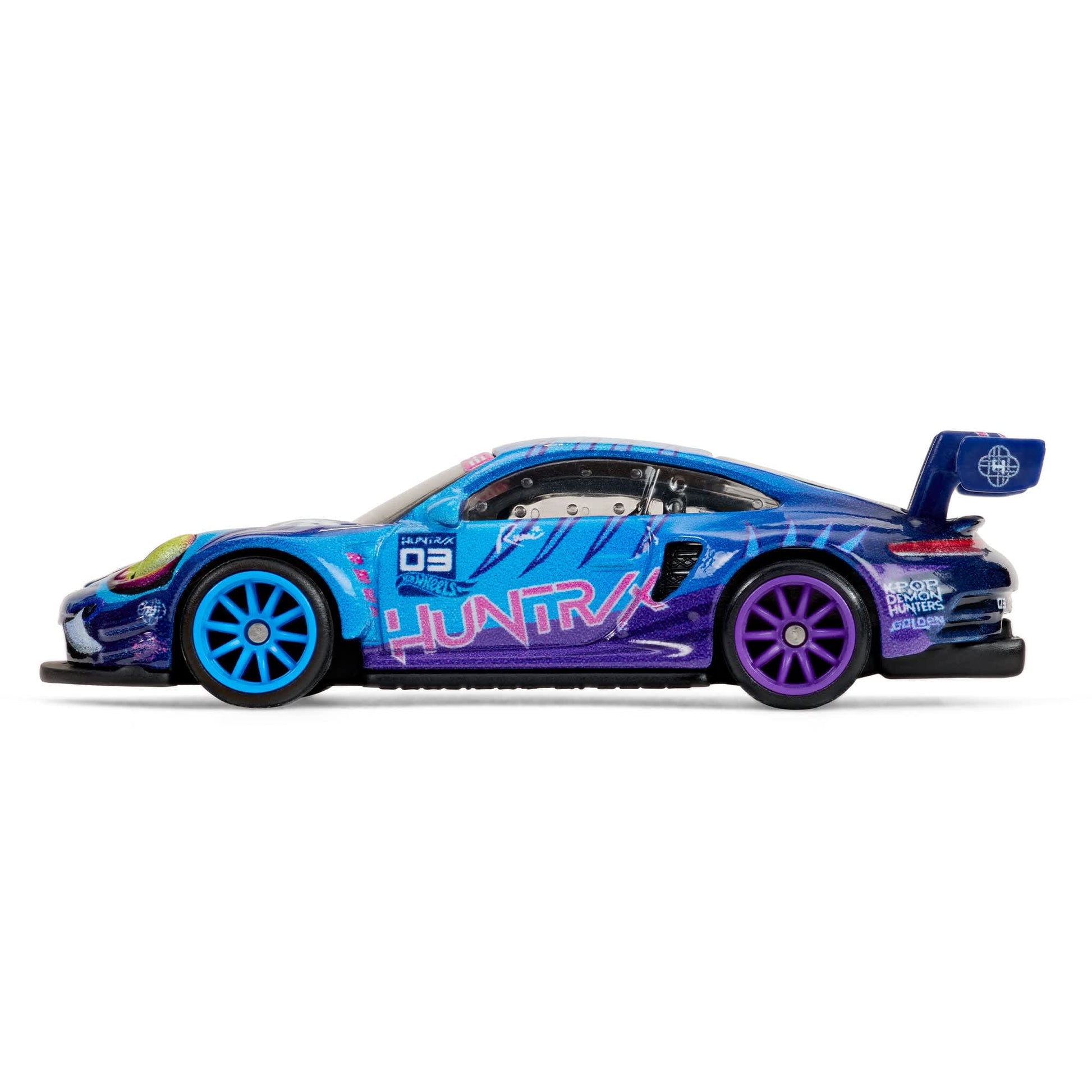 Hot Wheels KPop Demon Hunters Porsche 911 GT3 R SDCC 2026 featuring Derpy.
