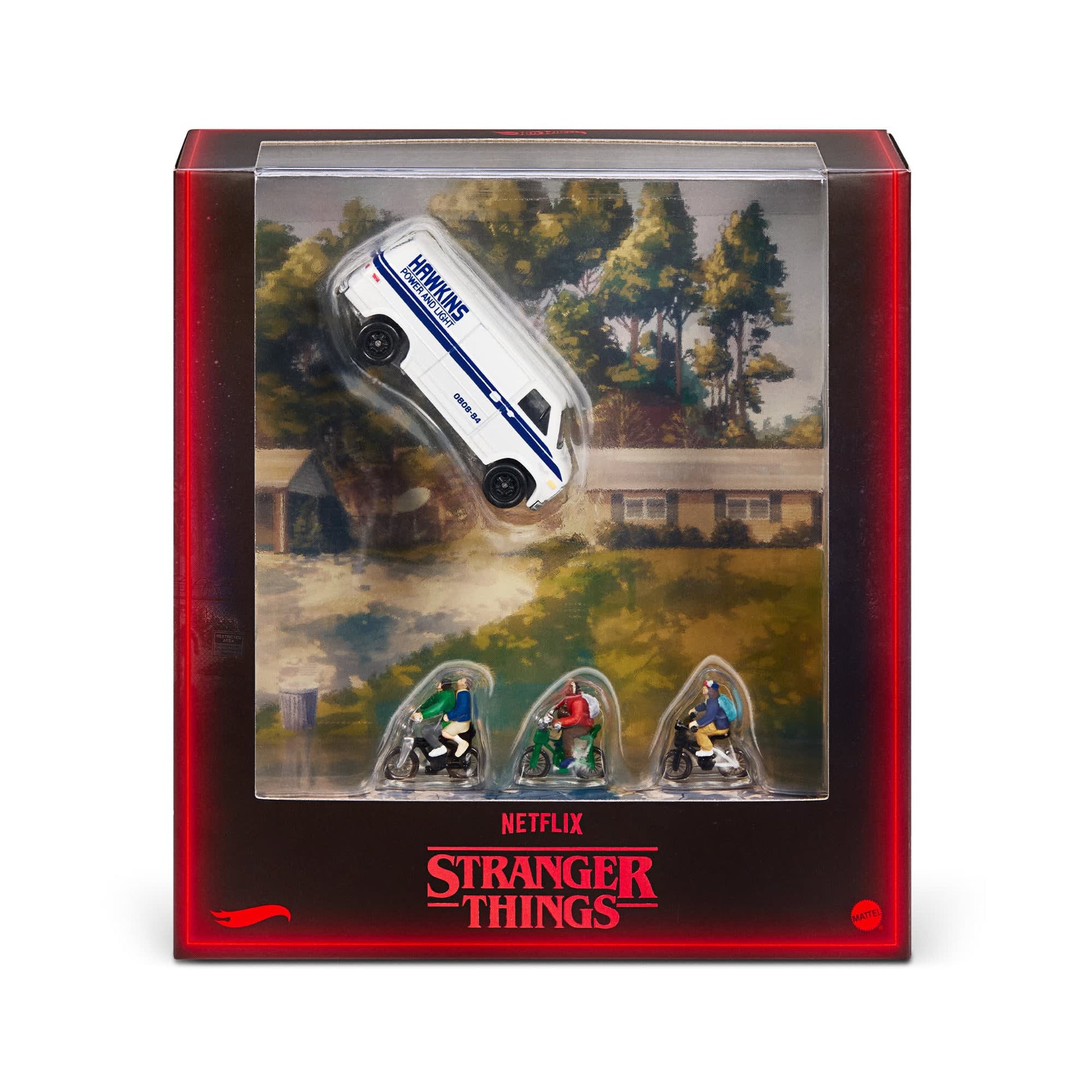 Hot Wheels Stranger Things 10th Anniversary '83 Chevy Van SDCC 2026 diorama.