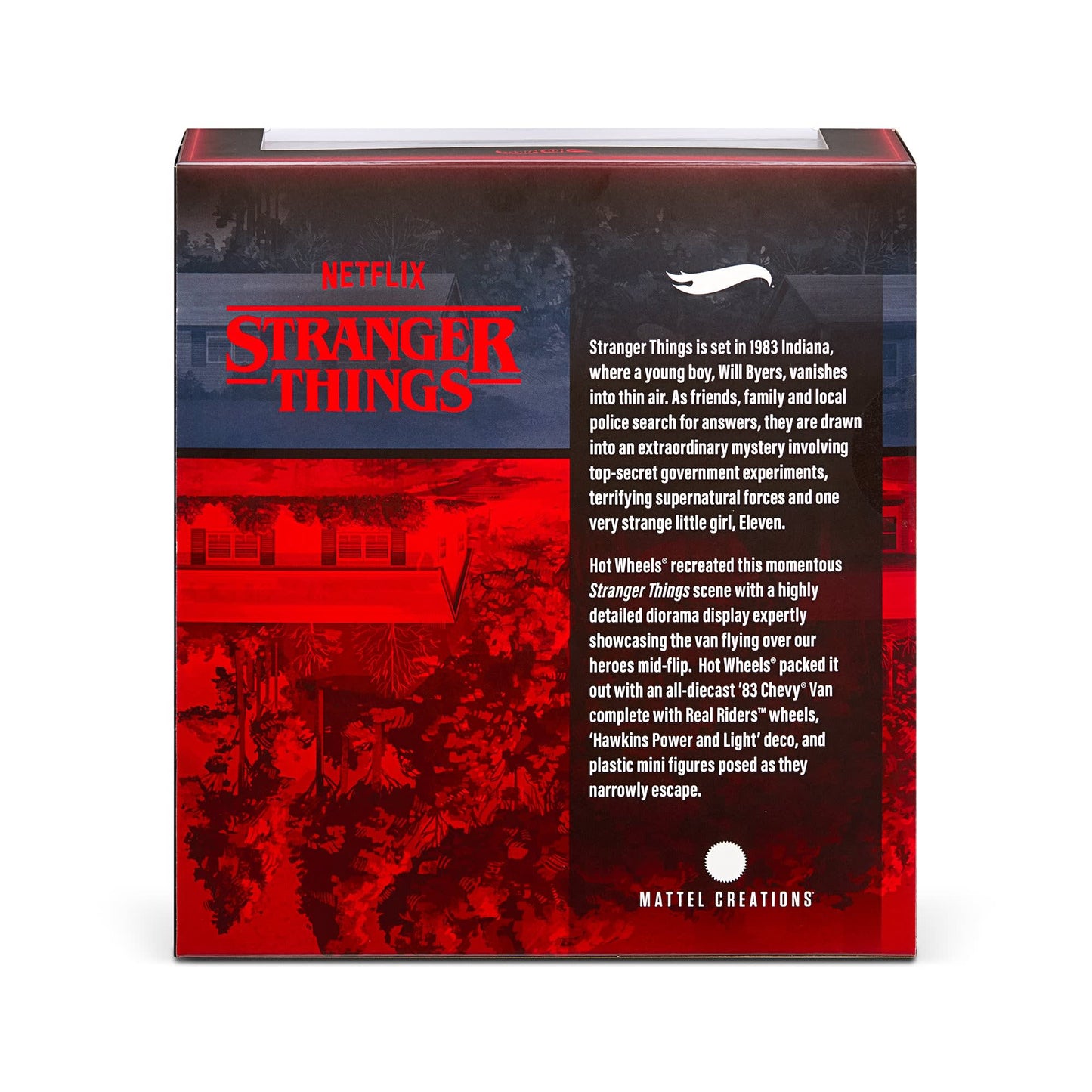 Hot Wheels Stranger Things 10th Anniversary '83 Chevy Van SDCC 2026 diorama.