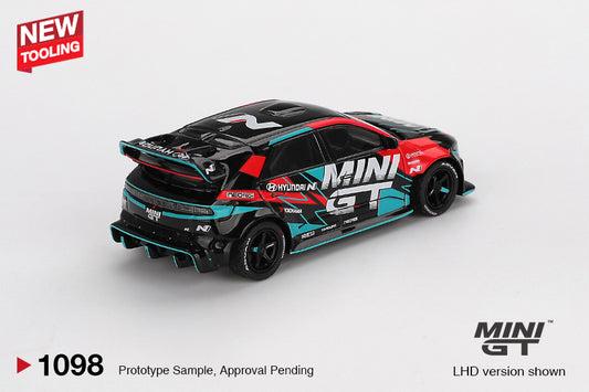 Mini GT 1:64 Hyundai Ioniq 5N RS-01T Tokyo Auto Salon 2025 diecast model car. Back