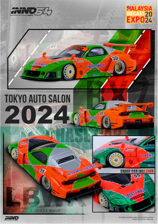 (Pre-Order) INNO64 - LBWK Mazda RX7 (FD3S) LB Super Silhouette Tokyo Auto Salon 2024