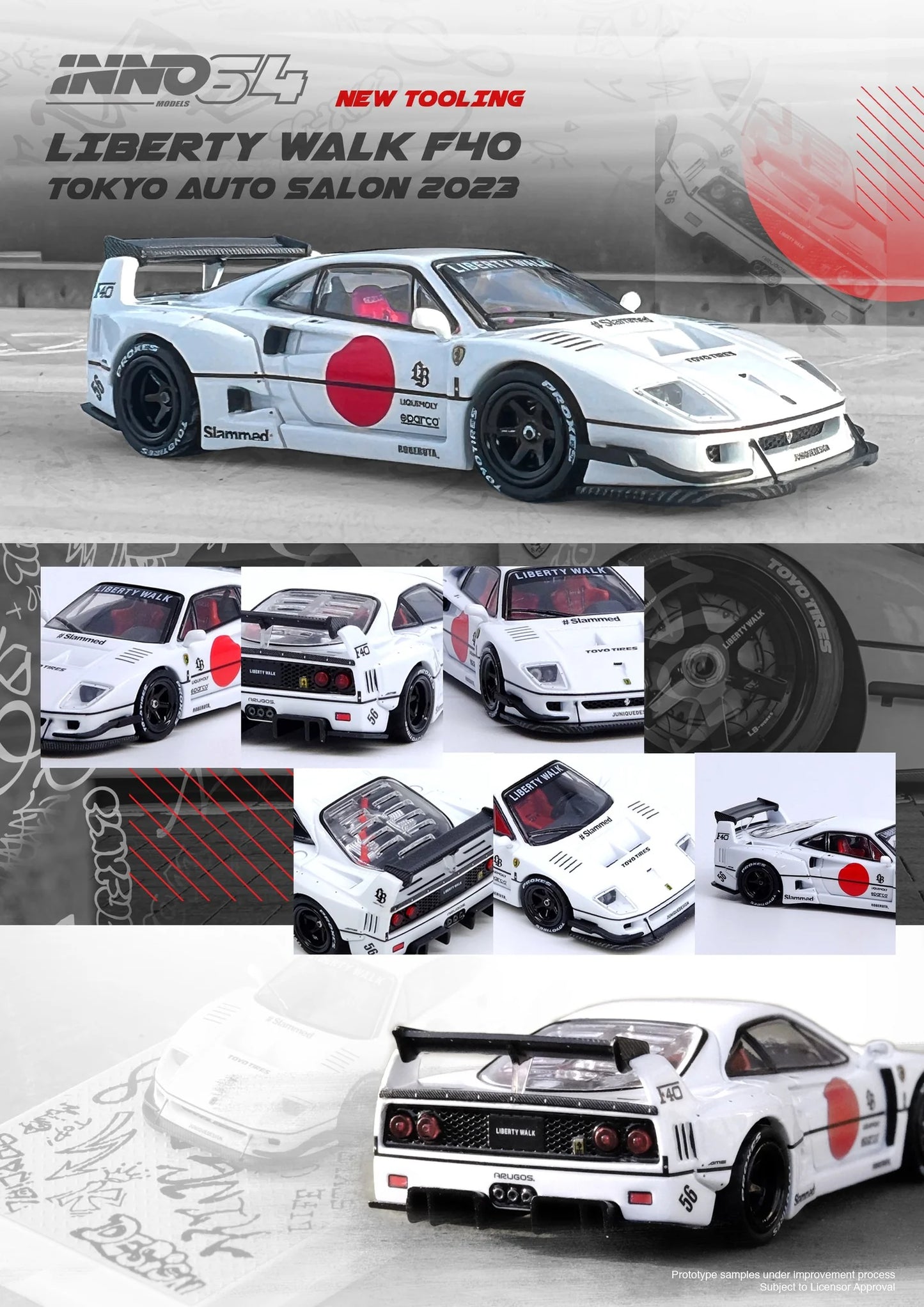 (Pre-Order) INNO64 - Liberty Walk F40 Tokyo Auto Salon 2023