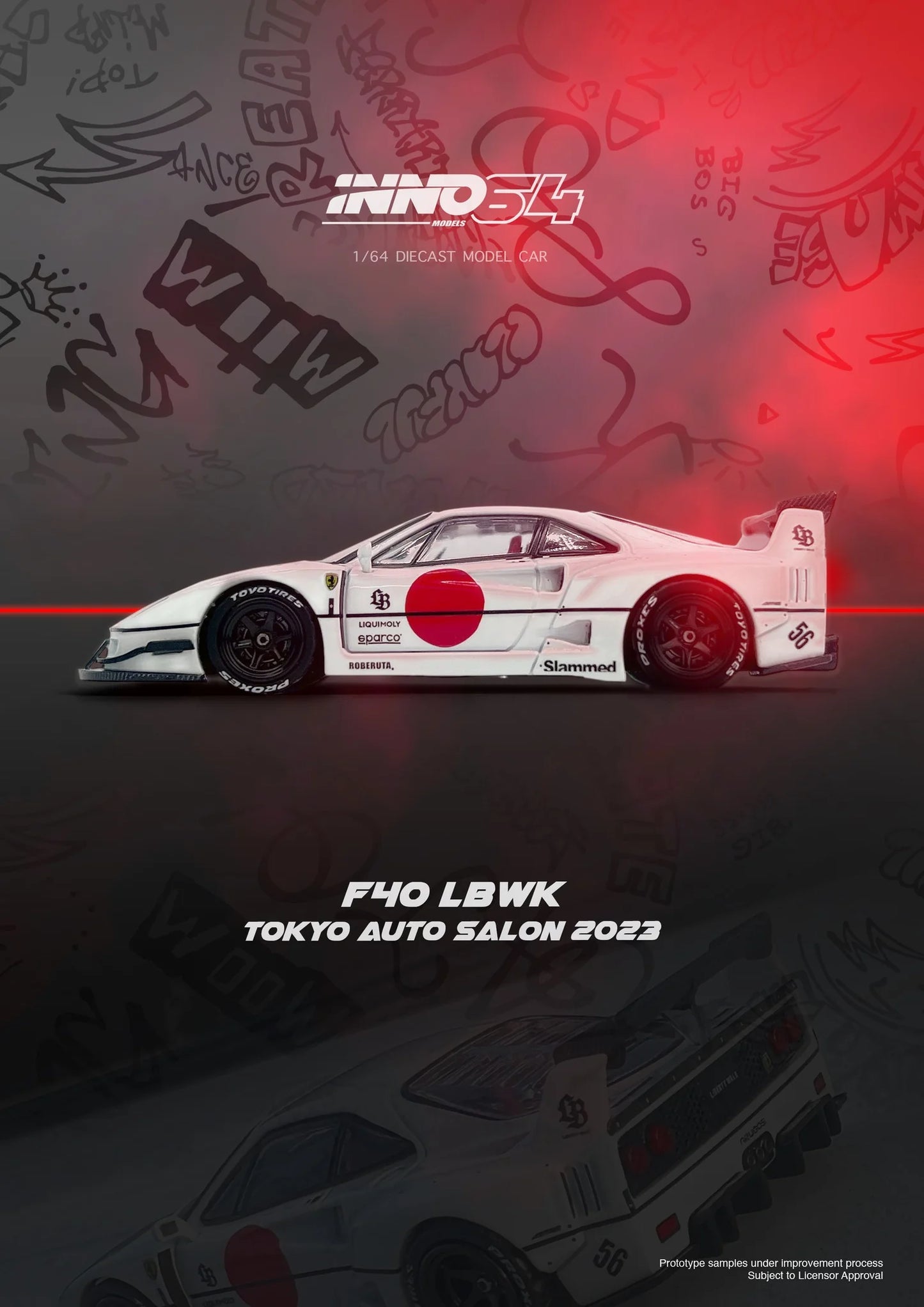 (Pre-Order) INNO64 - Liberty Walk F40 Tokyo Auto Salon 2023