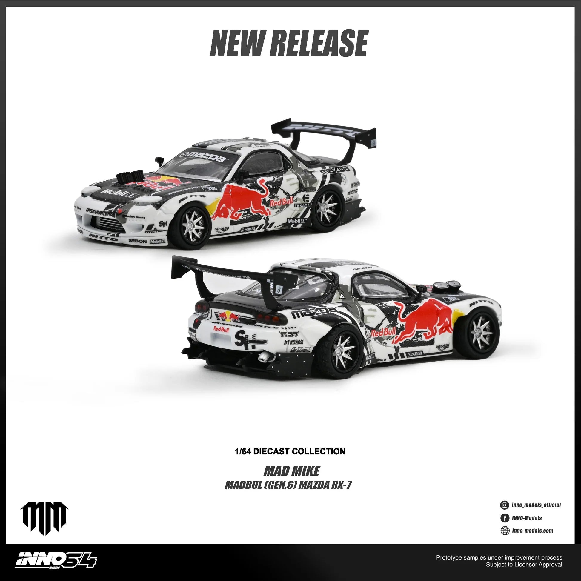 INNO64 Mazda RX-7 Mad Mike Madbul Gen6 drift car.