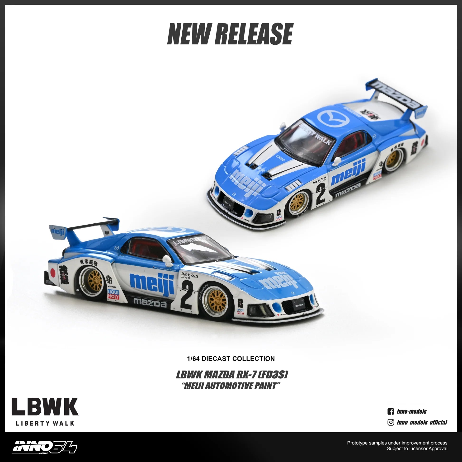 INNO64 Mazda RX-7 FD3S LB-Super Silhouette Meiji.