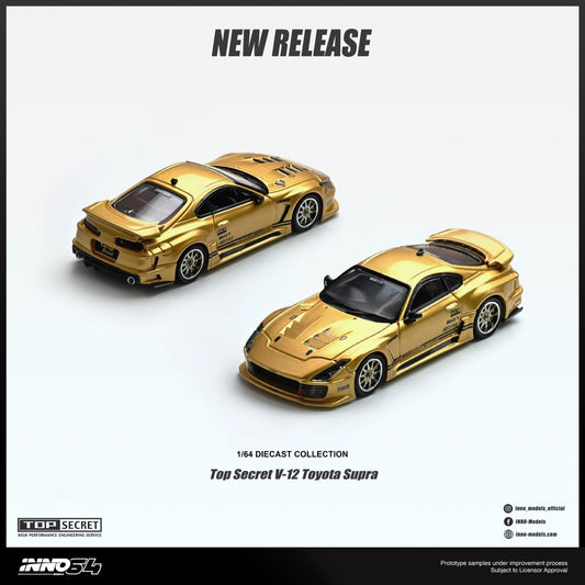 INNO64 Top Secret V12 Supra gold 1:64 diecast car
