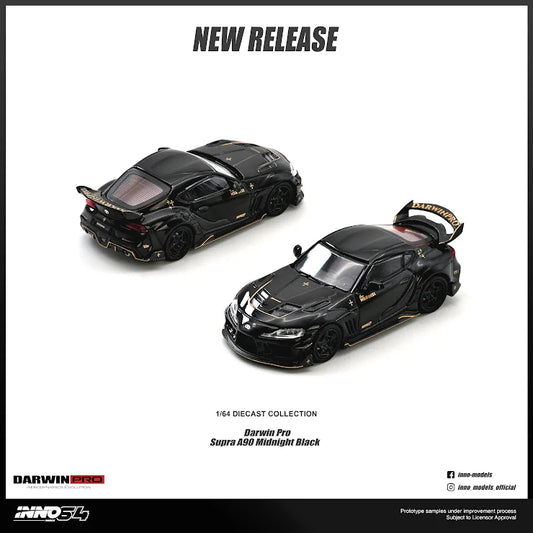 INNO64 Toyota GR Supra A90 DarwinPRO in Midnight Black.