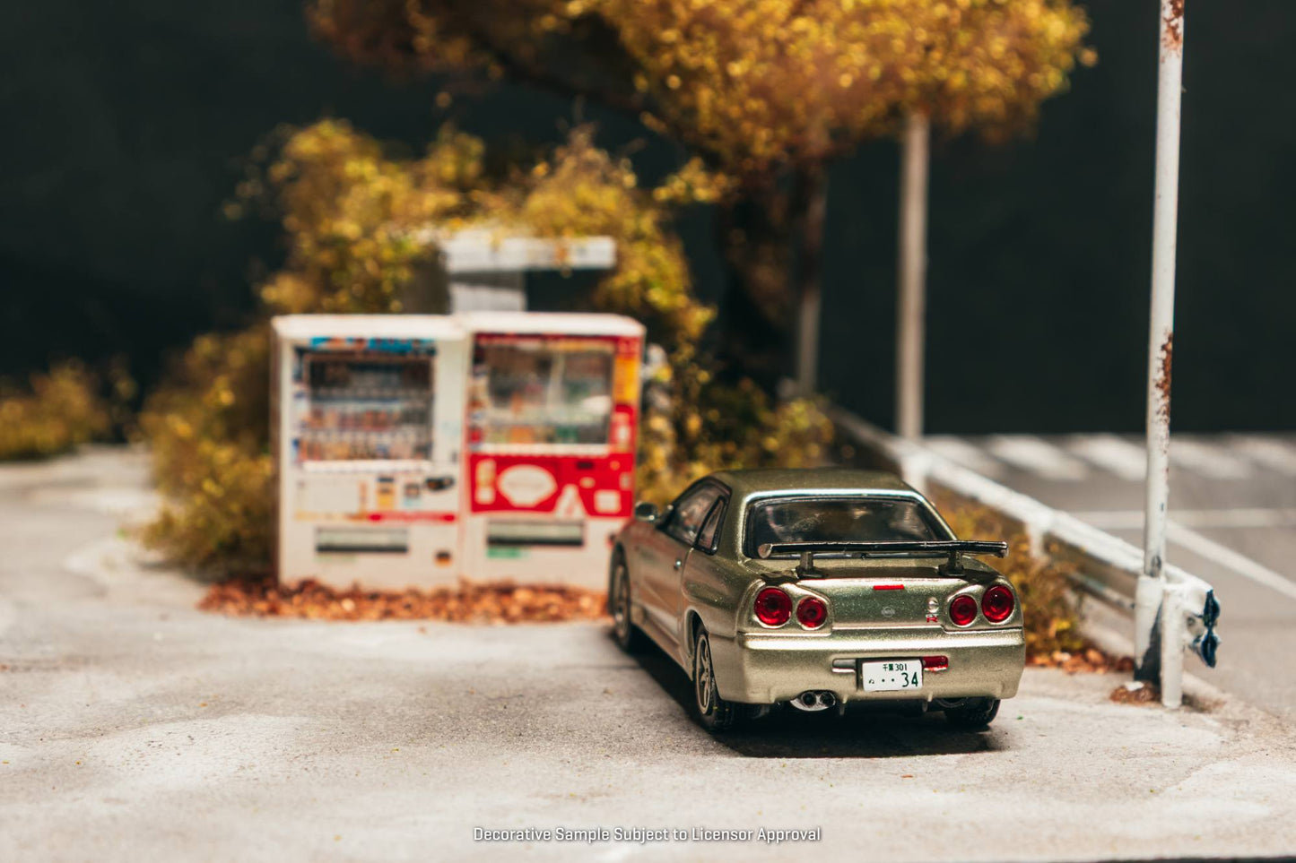 J Collection 1:64 Nissan Skyline GT-R R34 Millennium Jade diecast model. Back