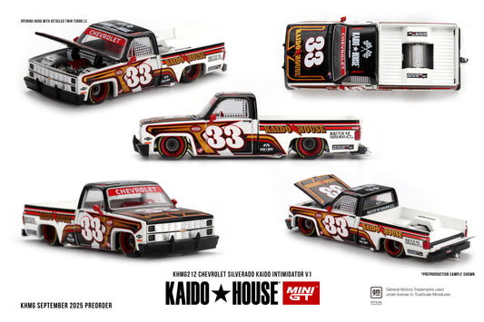 Kaido*House 1:64 Chevrolet Silverado Kaido Intimidator V1 1980 custom diecast model