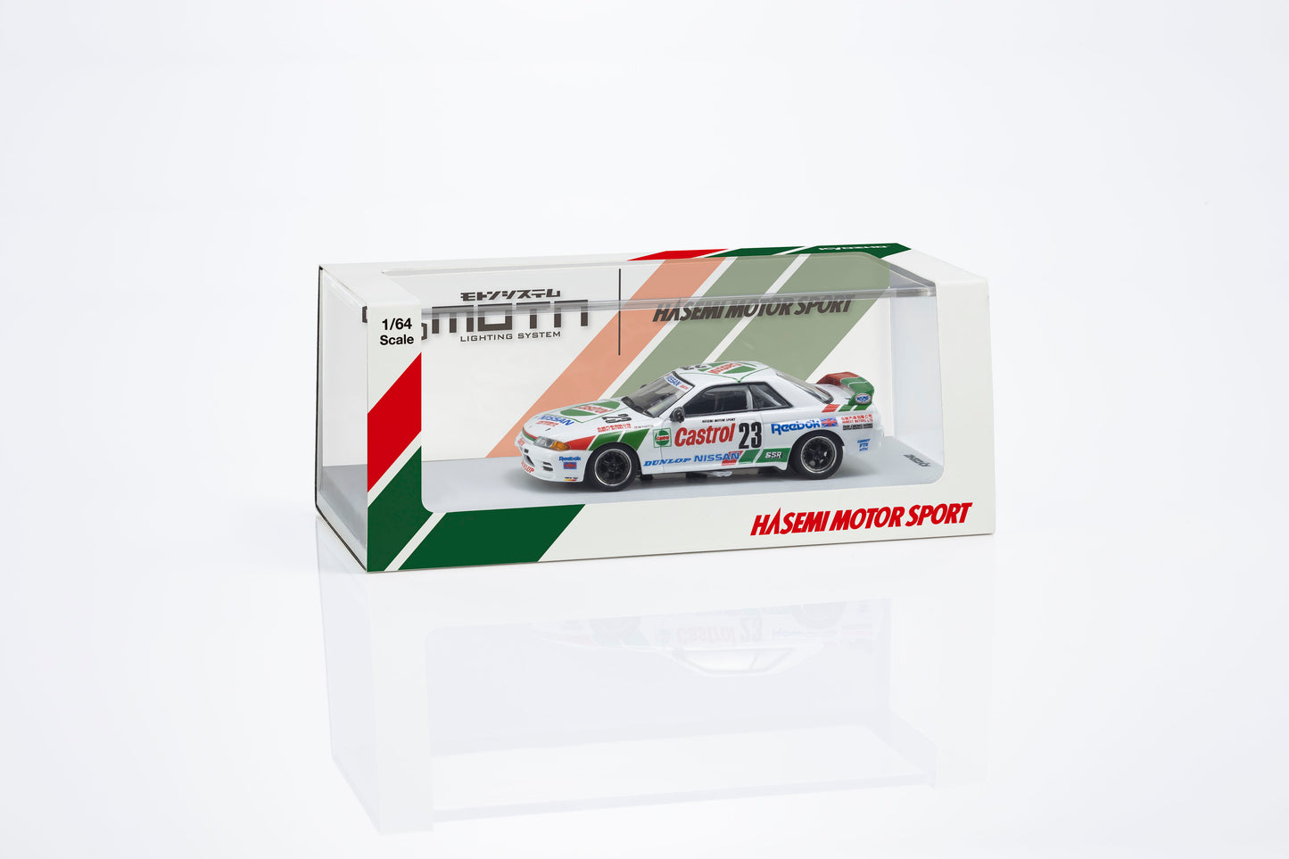 Kyosho 1:64 Castrol Nissan Skyline GT-R R32 Gr.A 1990 #23 with LED lights
