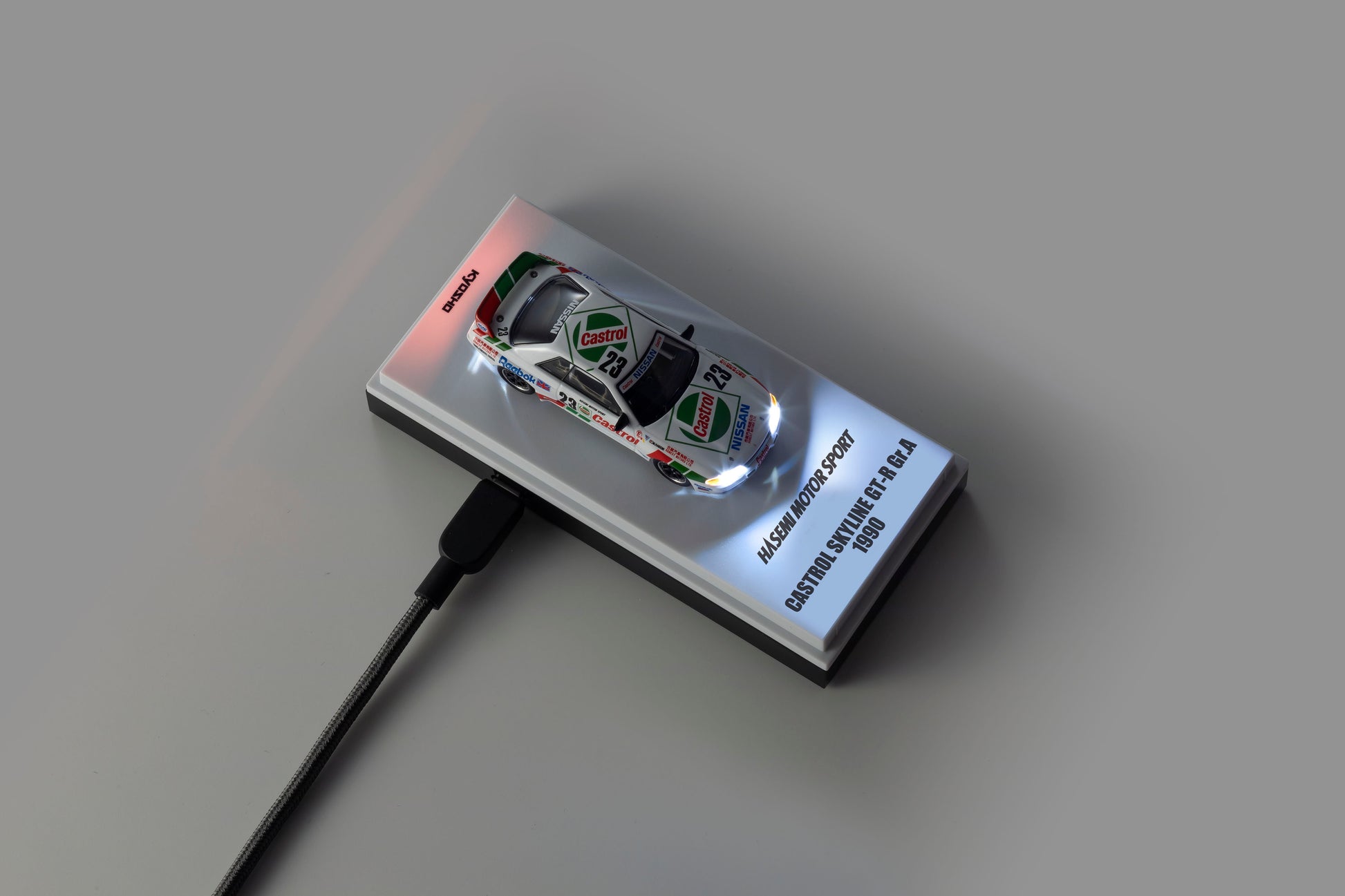 Kyosho 1:64 Castrol Nissan Skyline GT-R R32 Gr.A 1990 #23 with LED lights