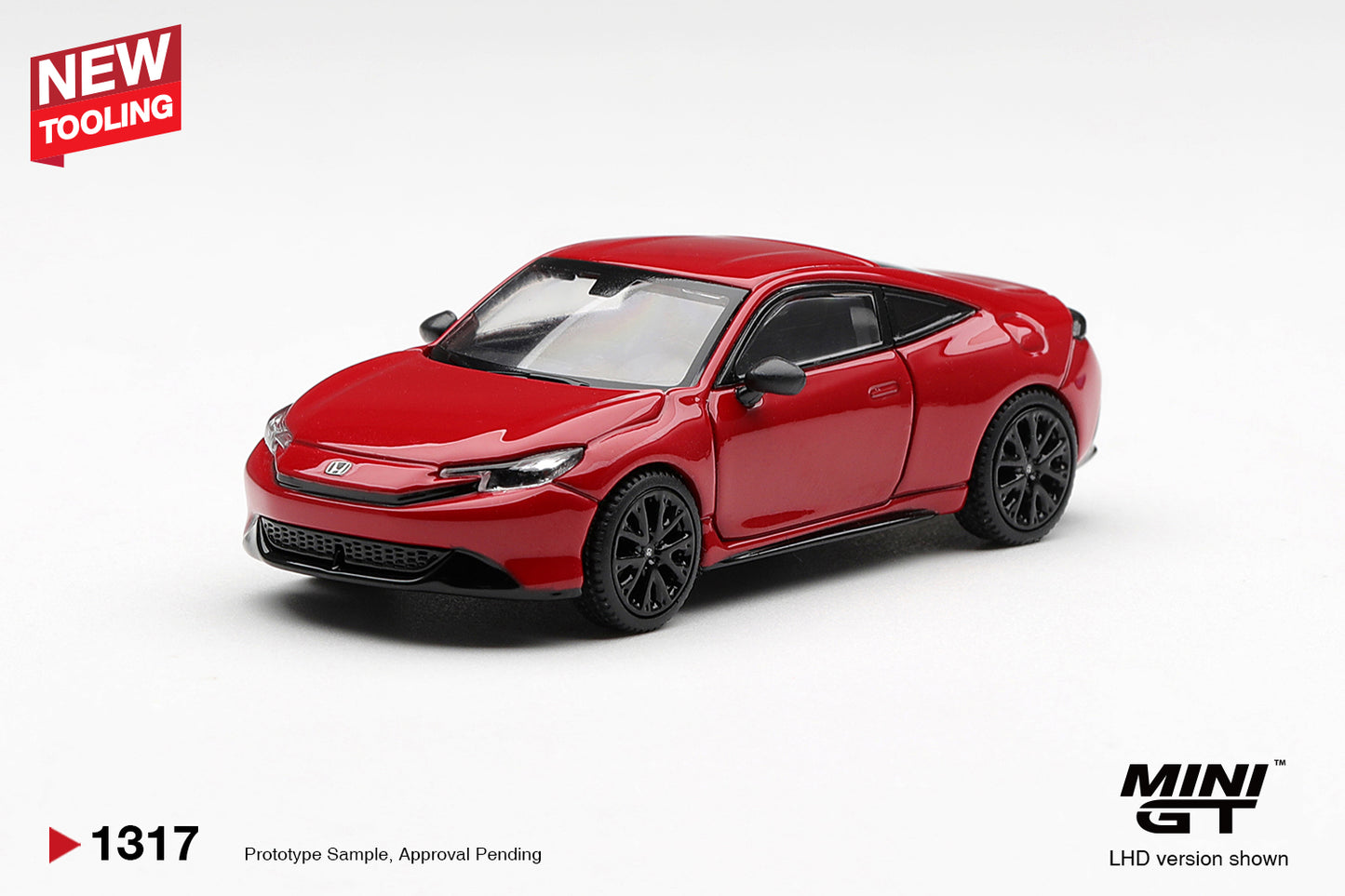 Mini GT Honda Prelude in Rallye Red using the new tooling. Front