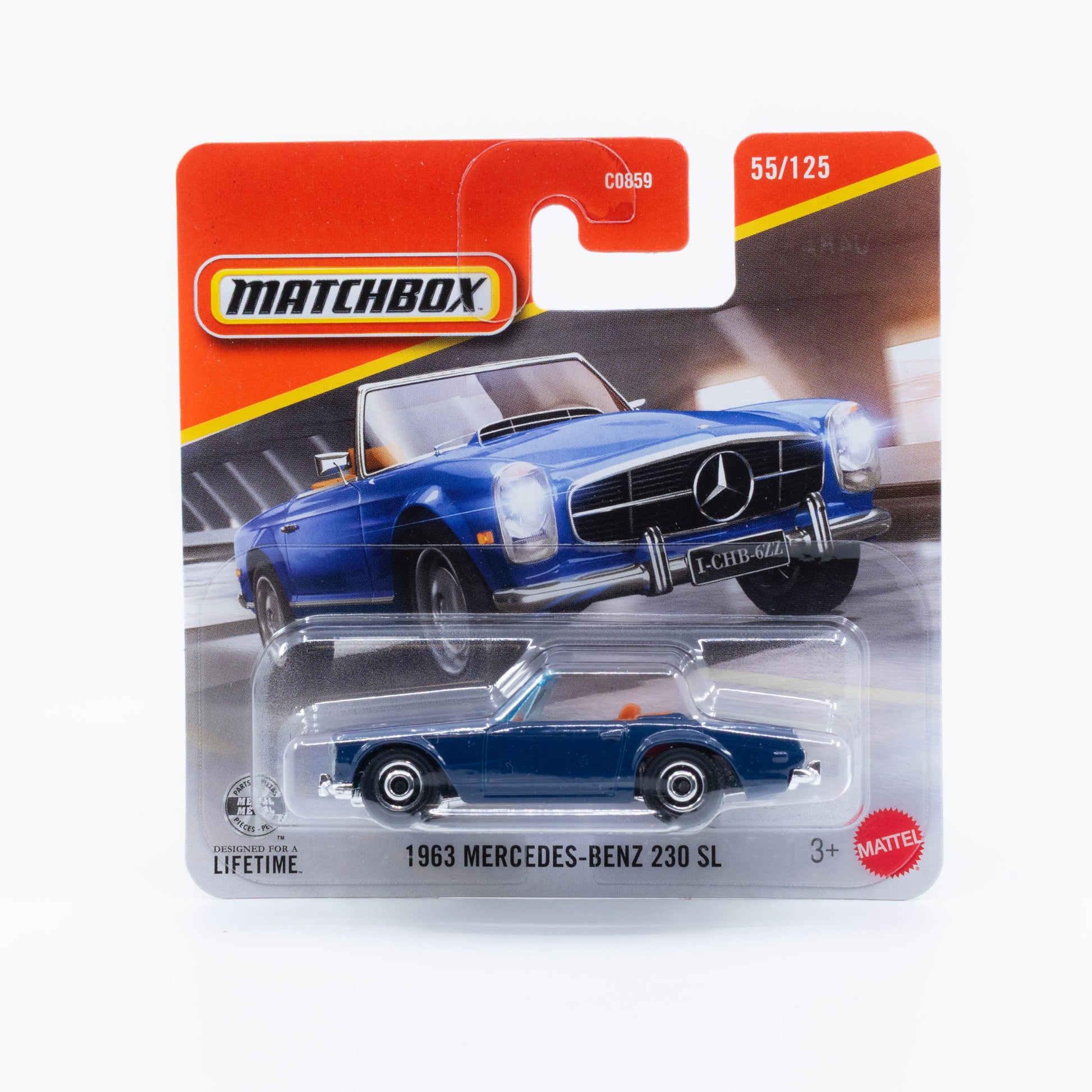 Matchbox 1:64 Mercedes-Benz 230 SL 1963 blue Pagoda diecast model