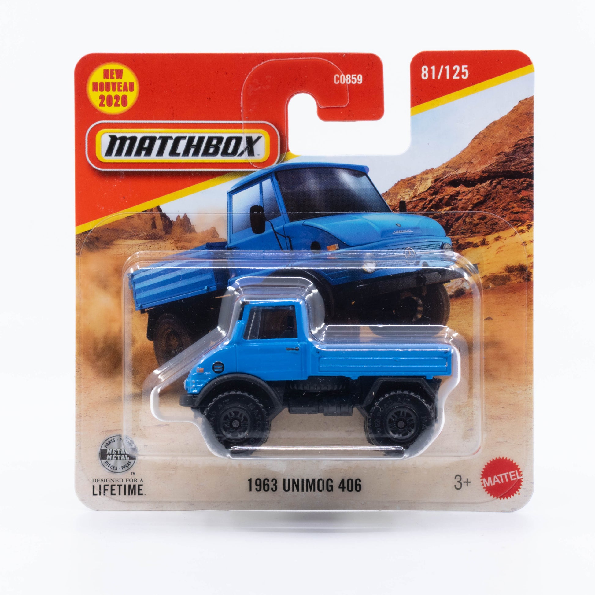 Matchbox 1963 Unimog 406 from the 2026 Basic Line.