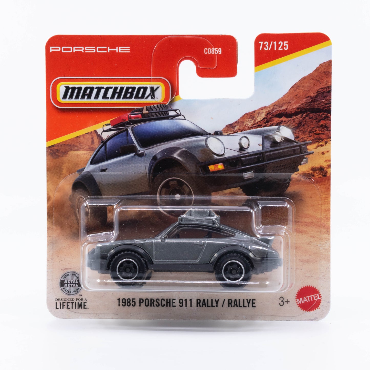 Matchbox 1985 Porsche 911 Rally from the 2026 Basic Line.