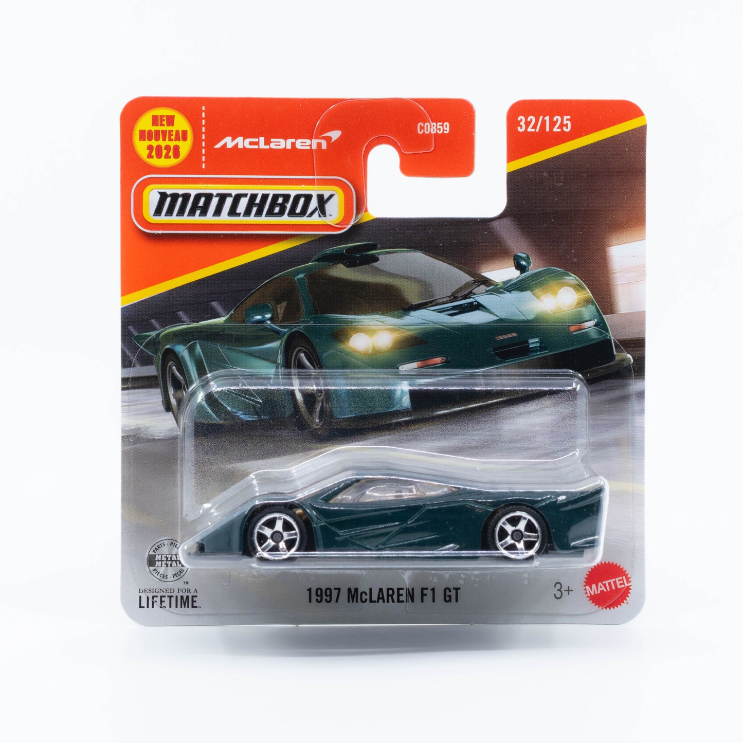Matchbox 1:64 McLaren F1 GT 1997 new model longtail diecast car