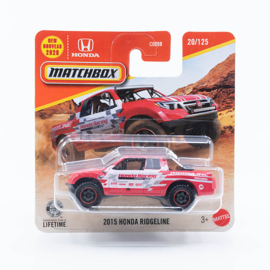 Matchbox 1:64 2015 Honda Ridgeline red new casting rally Dakar inspired pickup diecast model