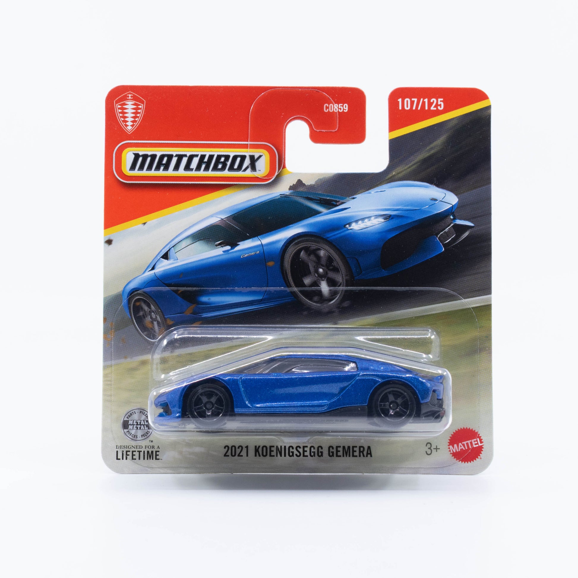 Matchbox 2021 Koenigsegg Gemera four-seat hybrid hypercar in 1:64 scale.