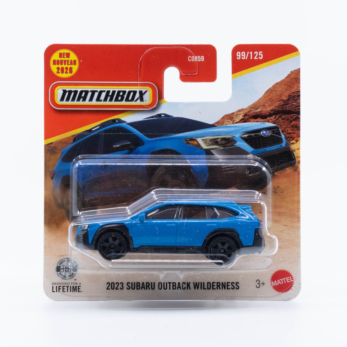 Matchbox 2023 Subaru Outback Wilderness in blue.