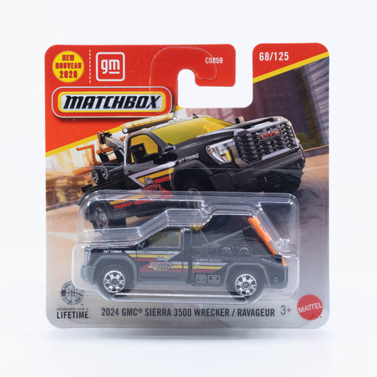 Matchbox 2024 GMC Sierra 3500 Wrecker black new model 1:64 diecast