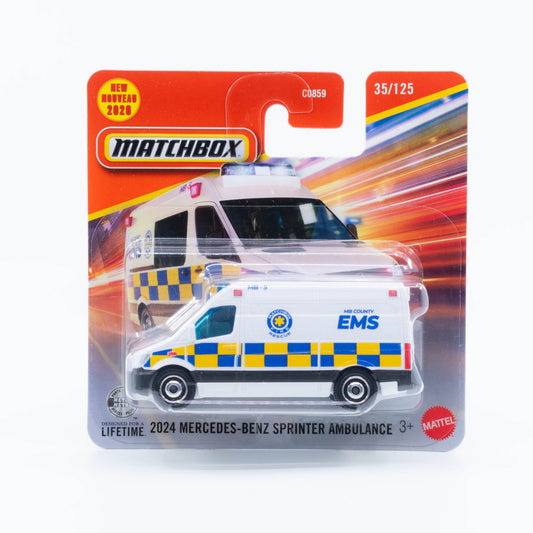Matchbox 1:64 Mercedes-Benz Sprinter Ambulance 2024 new model diecast vehicle