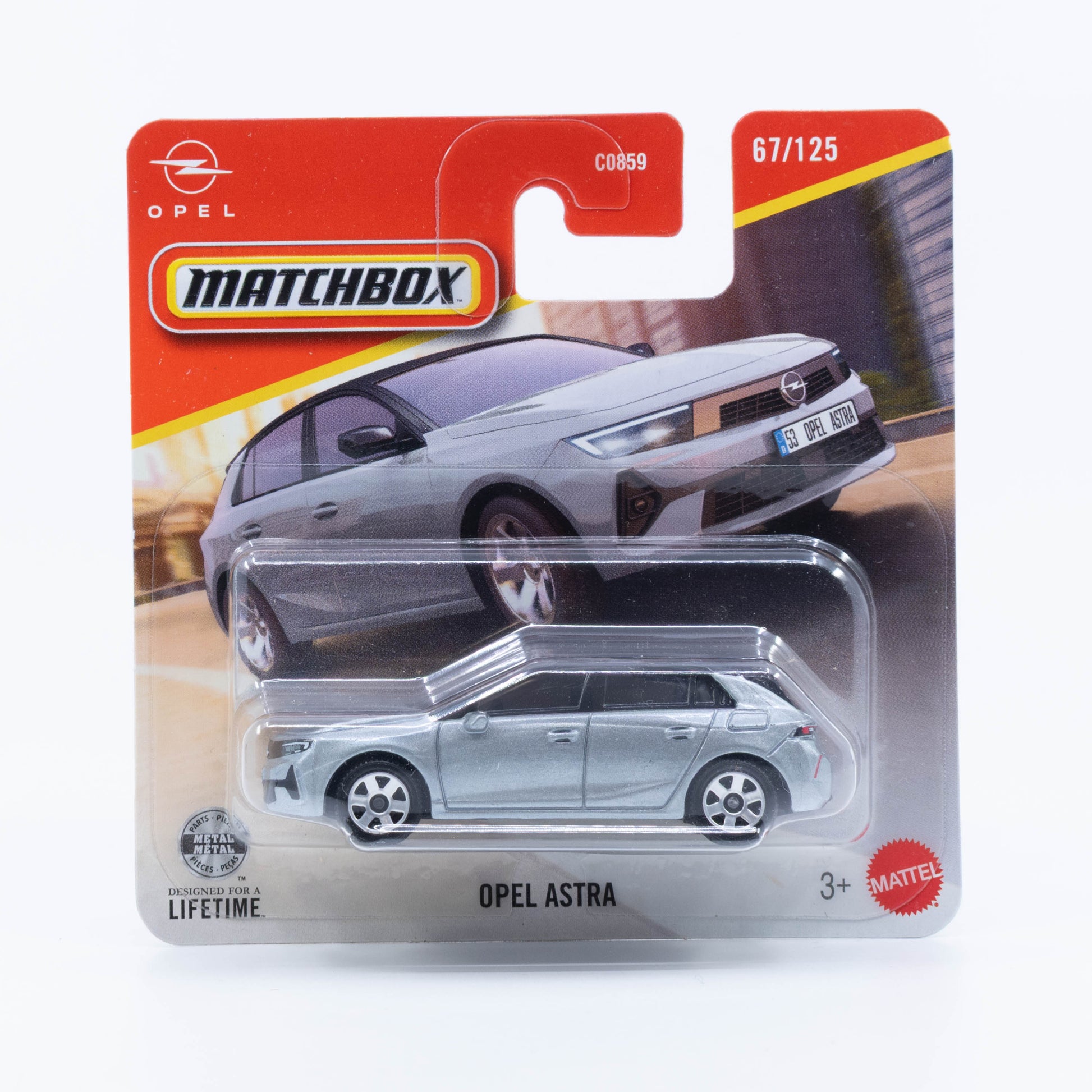 Matchbox Opel Astra silver 1:64 diecast hatchback