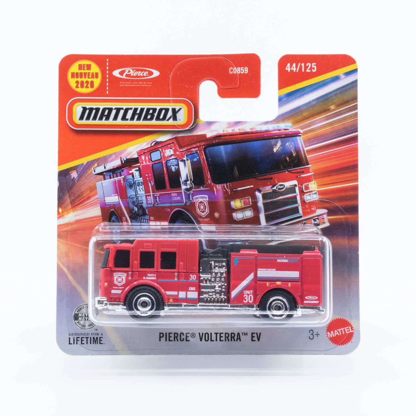 Matchbox 1:64 Pierce Volterra EV red electric fire truck new casting diecast model