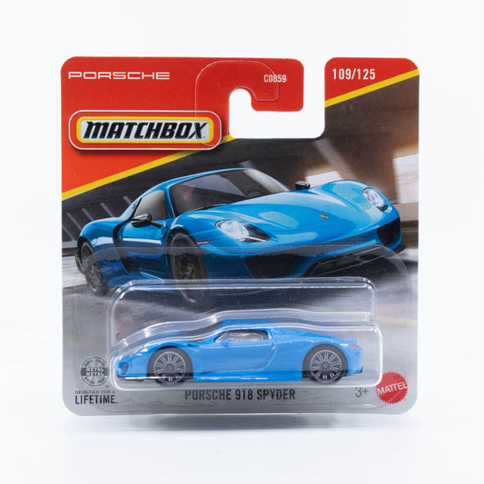 Matchbox Porsche 918 Spyder in blue.