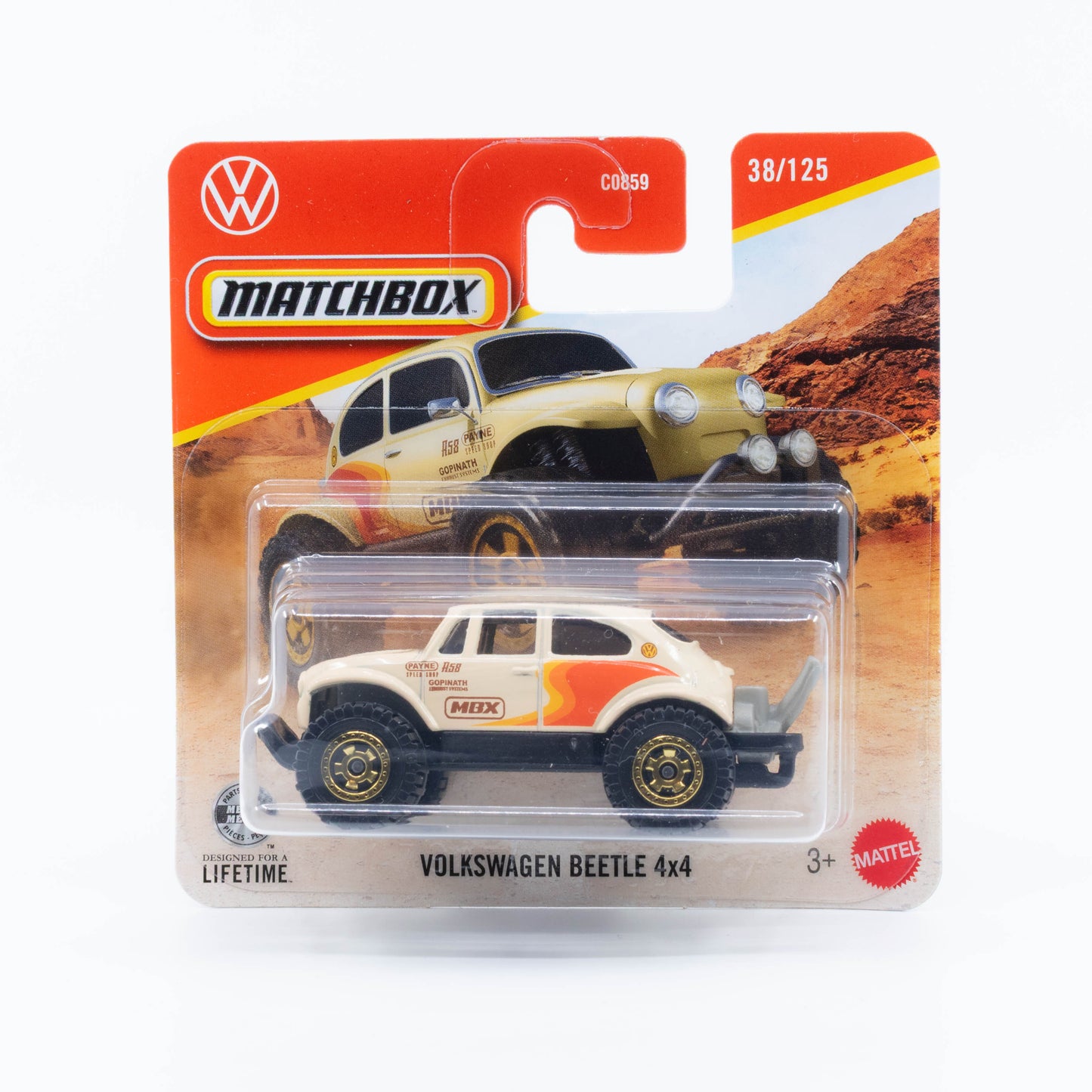 Matchbox 1:64 Volkswagen Beetle 4x4 beige off road diecast model