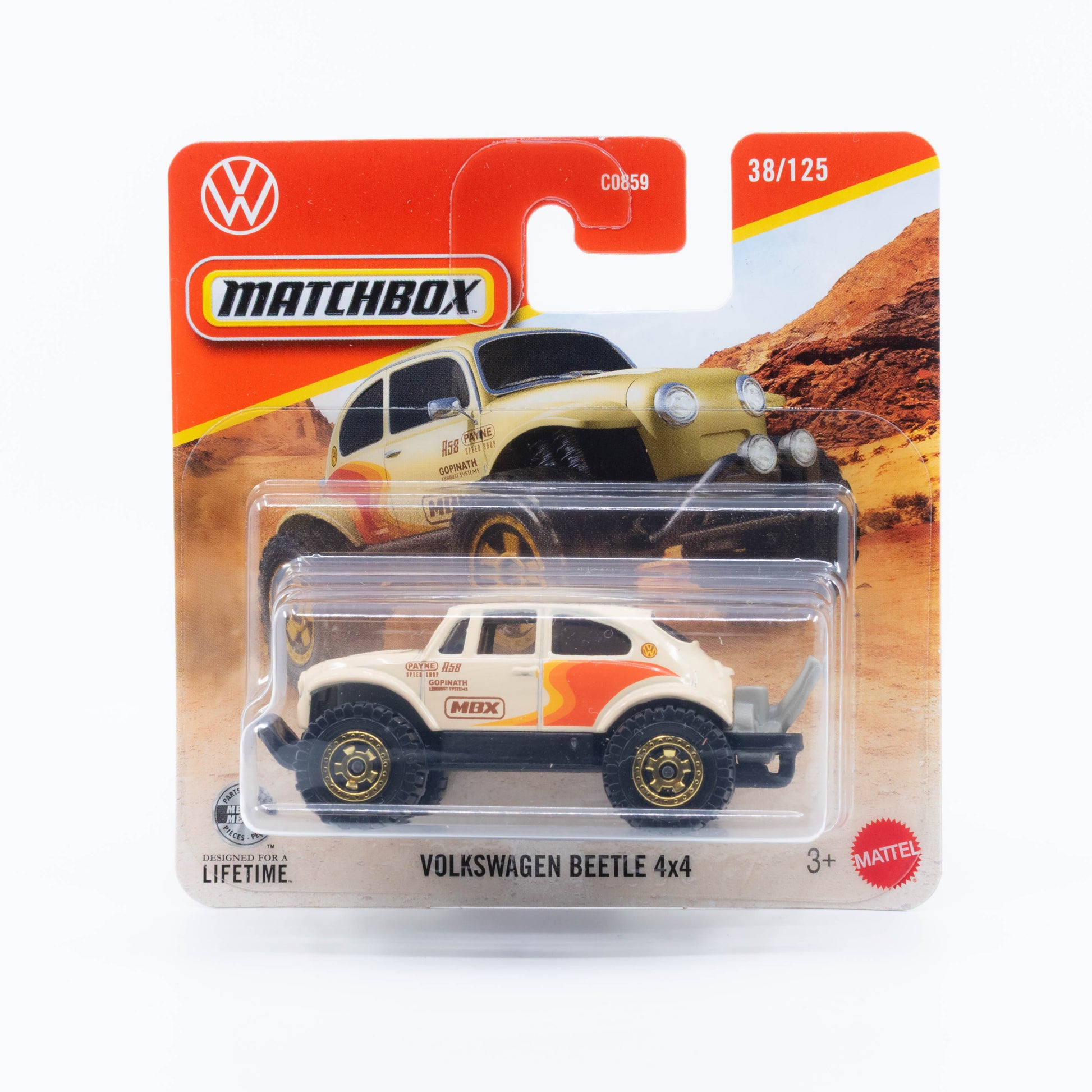 Matchbox 1:64 Volkswagen Beetle 4x4 beige off road diecast model