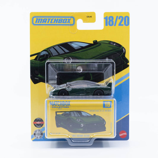 Matchbox Collectors 1993 Jaguar XJ220S in dark green.