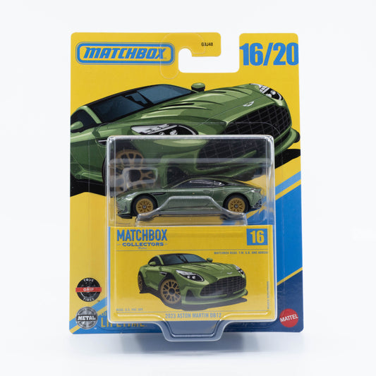 Matchbox Collectors 1:64 2023 Aston Martin DB12 diecast model with detailed design.