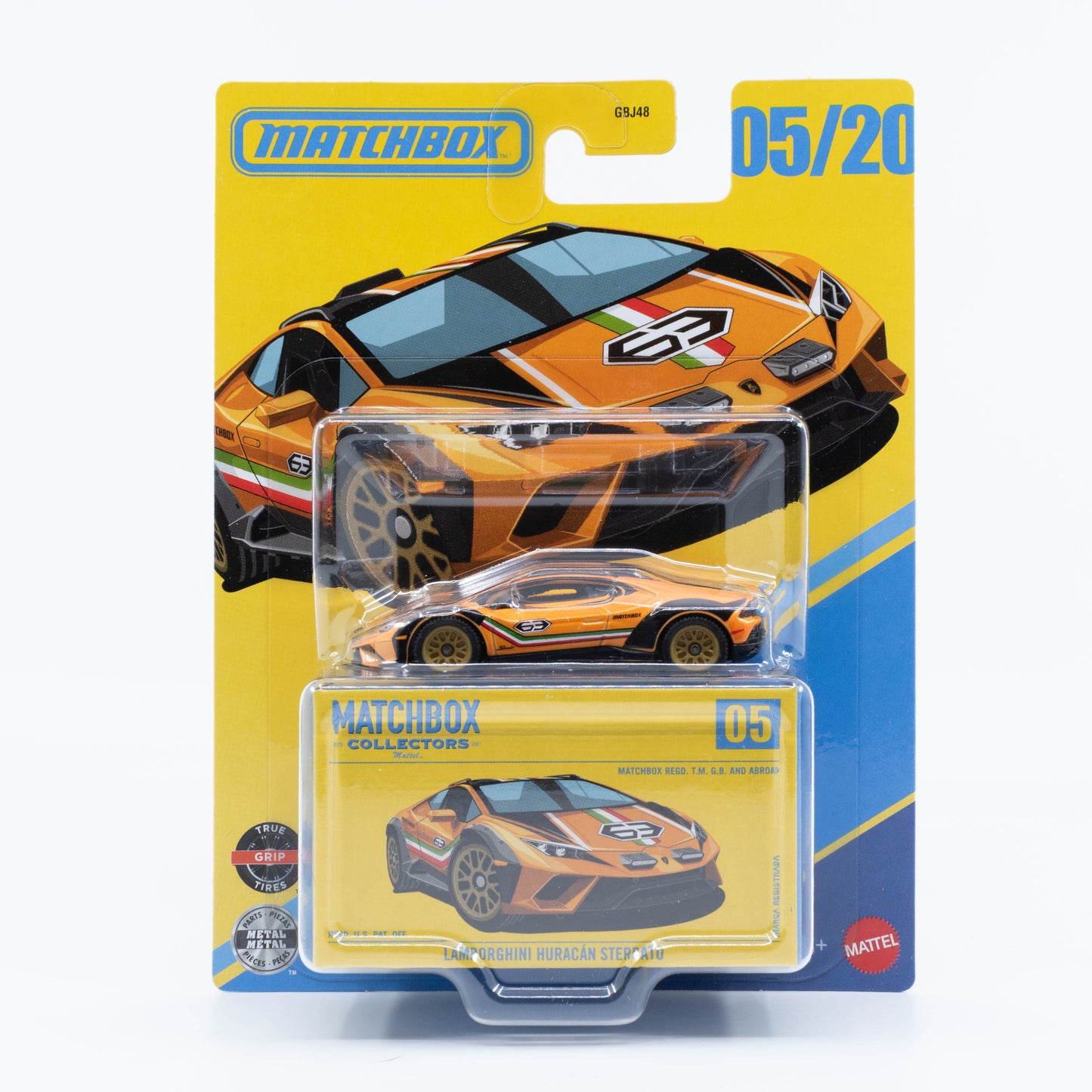 Matchbox Collectors 1:64 Lamborghini Huracán Sterrato orange off-road supercar die-cast model.