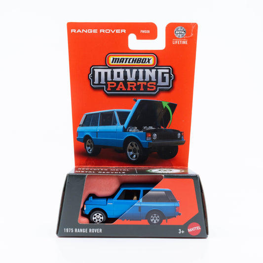 Matchbox Moving Parts 1:64 1975 Range Rover diecast model with functional features