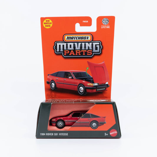 Matchbox Moving Parts 1:64 1984 Rover SD1 Vitesse diecast model with opening hood