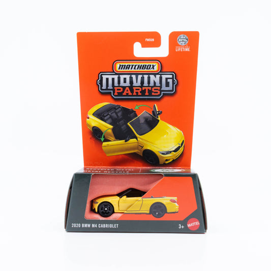Matchbox Moving Parts 1:64 2020 BMW M4 Cabriolet diecast model with movable parts