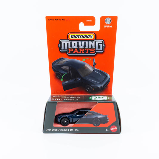 Matchbox Moving Parts 2024 Dodge Charger Daytona black opening doors diecast 1:64
