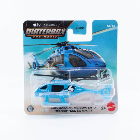 Matchbox: The Movie MBX Rescue Helicopter diecast model.