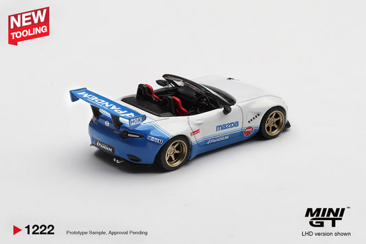 Mini GT 1:64 Mazda MX-5 ND Miata Pandem IMSA 2025 new tooling diecast model. Back